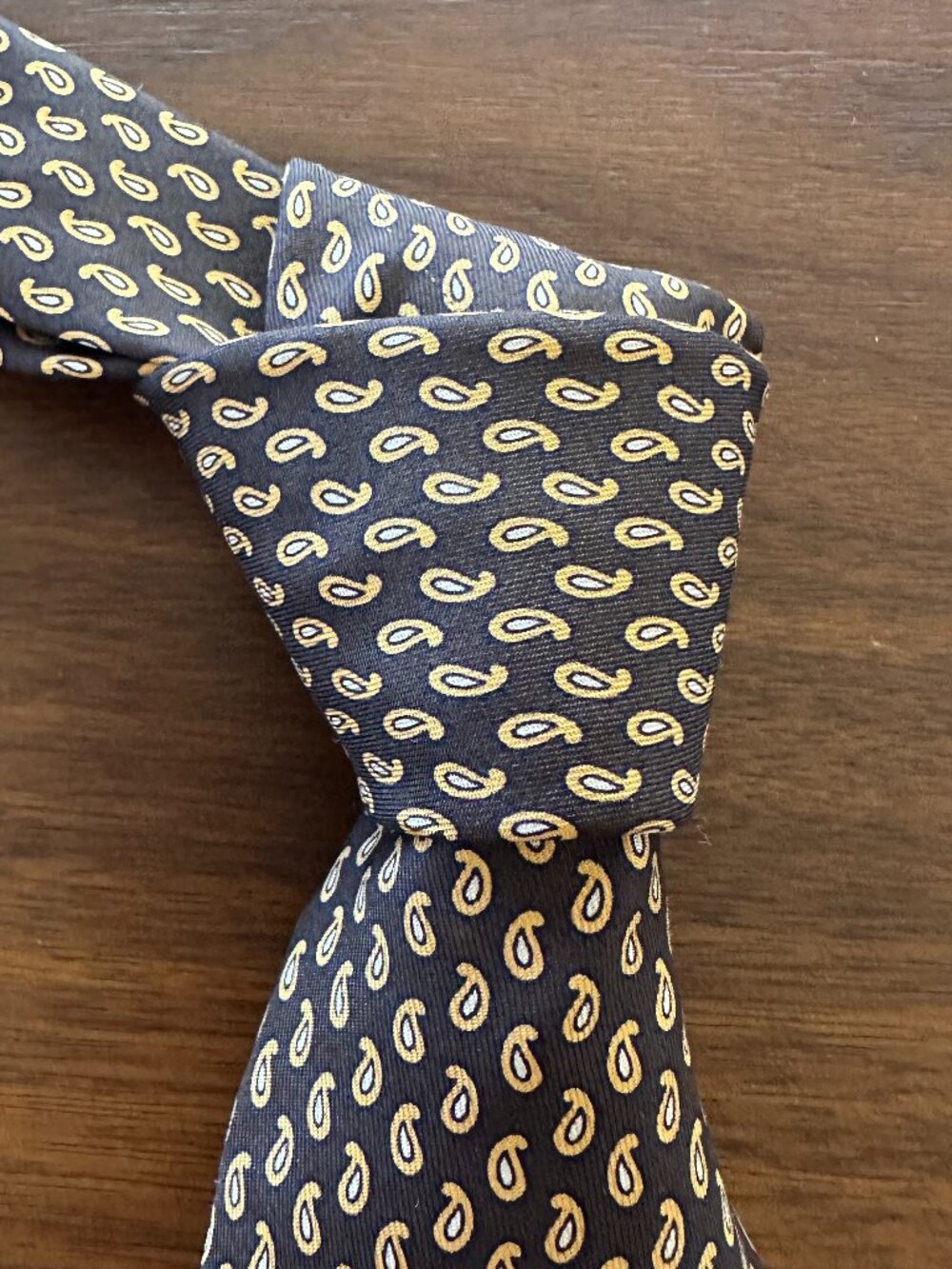 Robert Talbott for Juvencio Black Gold Paisley Silk Tie